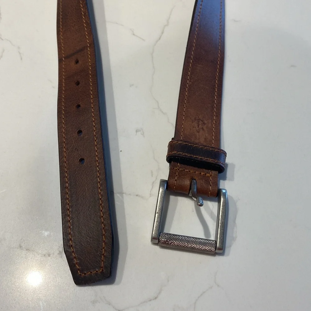 Men's Brown Leather Belt. Size 36